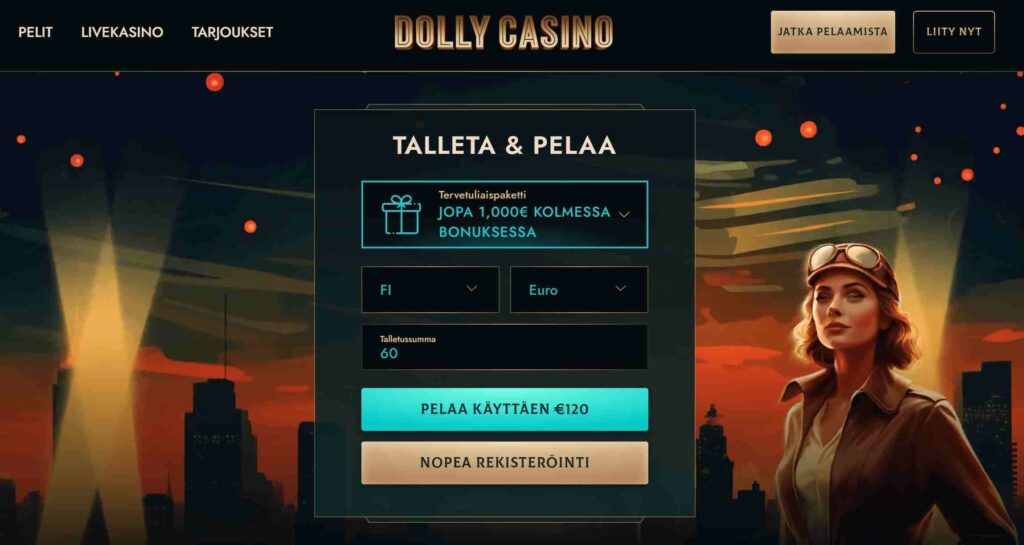 Dolly Casinon ulkoasu